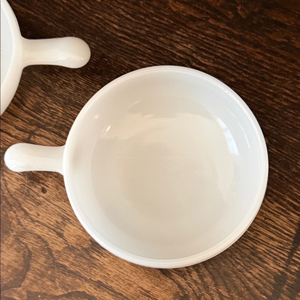 Fire King White Bowls with Handles - Picture 4 of 4